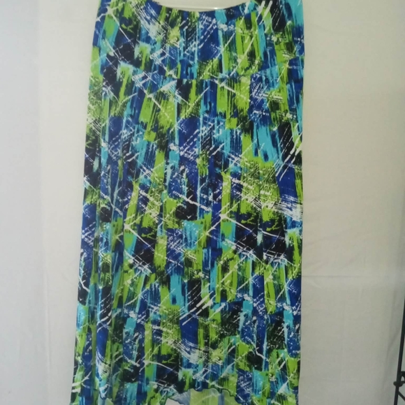 Cato Dresses & Skirts - Abstract Blue and Green Women's Skirt